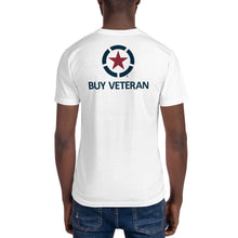 Load image into Gallery viewer, Buy Veteran Unisex Crew Neck Tee - Front &amp; Back Logos
