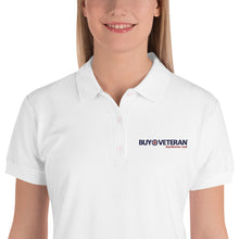 Load image into Gallery viewer, Buy Veteran Embroidered Women&#39;s Polo Shirt
